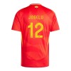 Fotbalové dresy Španělsko Joselu 12 Domácí Dres ME 2024 Krátký Rukáv